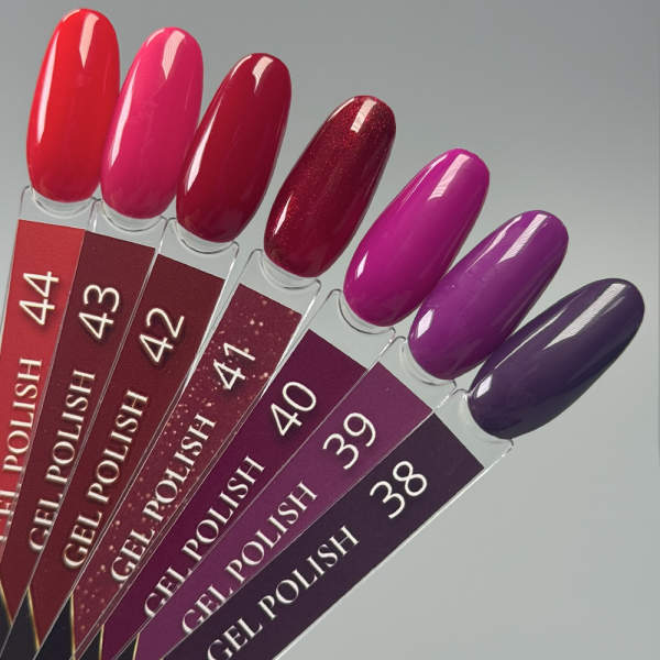 Гель-лак DANNY Gel Polish №041, красный с шиммером, 10 мл