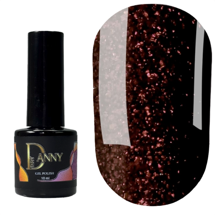 Гель-лак DANNY Gel Polish №099, коричневий із шиммером, 10 мл