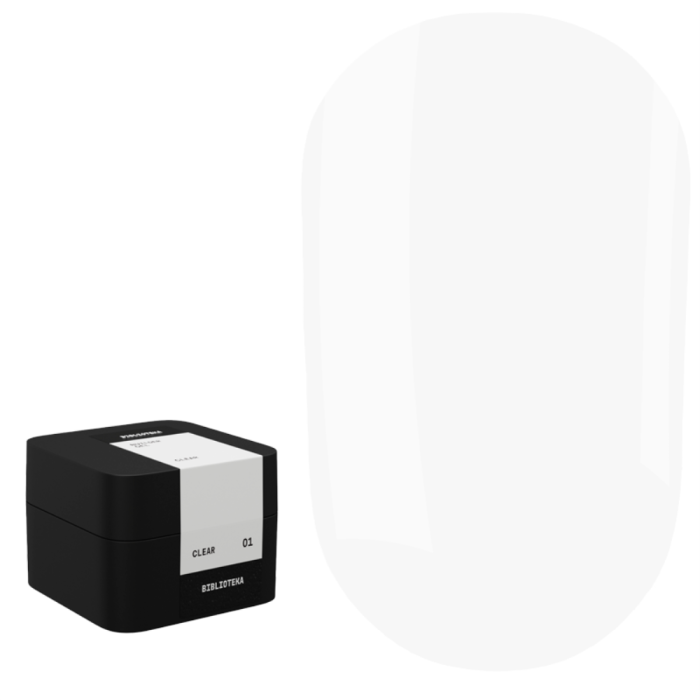 Гель для нарощування Biblioteka Builder Gel №01 Clear, прозорий, 30 мл