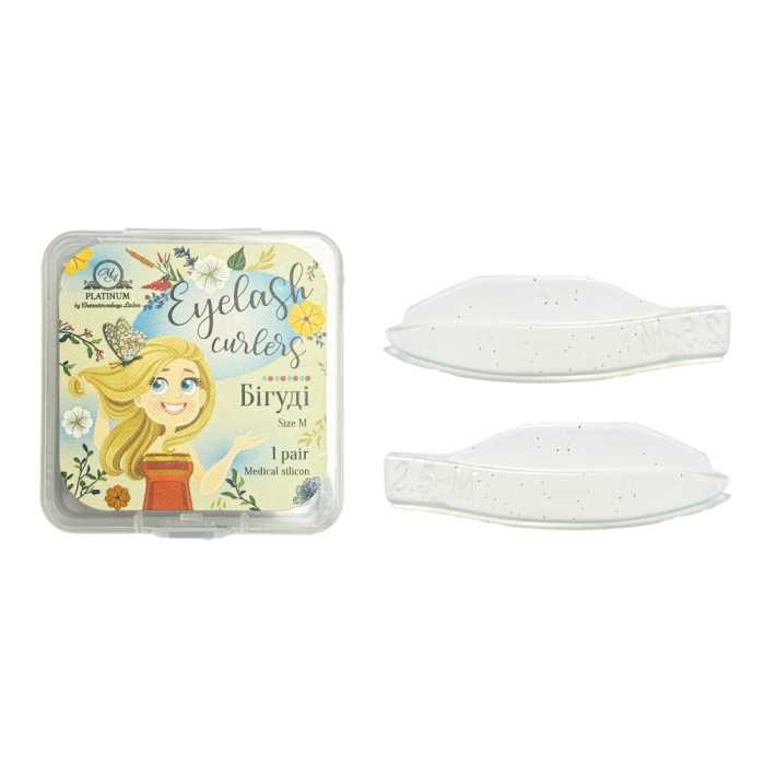 Валики для ламинирования ресниц Platinum Eyelash Curles размер М, 1 пара, прозрачные