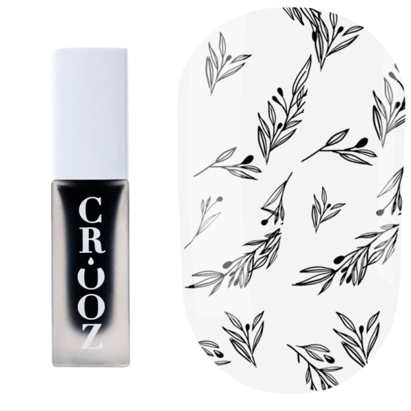 Лак для стемпінгу Crooz Stamping Nail Polish №02, чорний, 6 мл