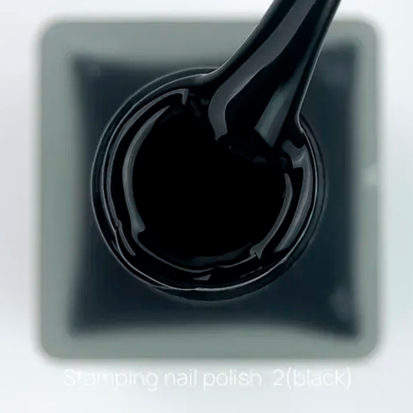 Лак для стемпінгу Crooz Stamping Nail Polish №02, чорний, 6 мл