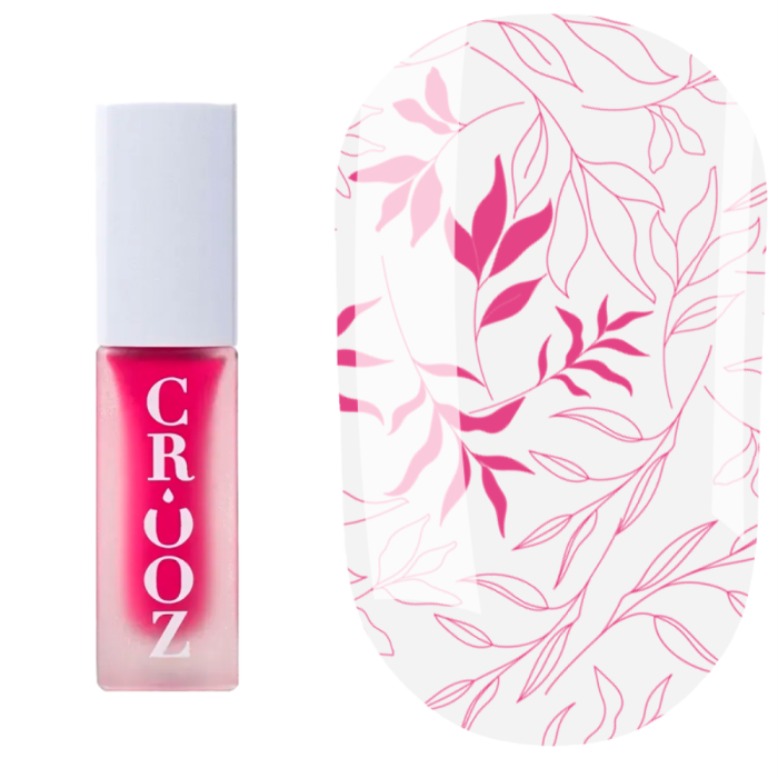 Лак для стемпінгу Crooz Stamping Nail Polish №12, яскраво-рожевий, 6 мл