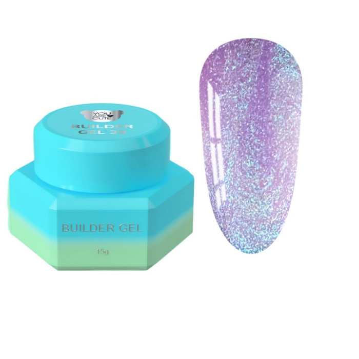 Конструюючий гель You Are Cute Builder Gel №39, фіолетовий перламутр, 15 мл