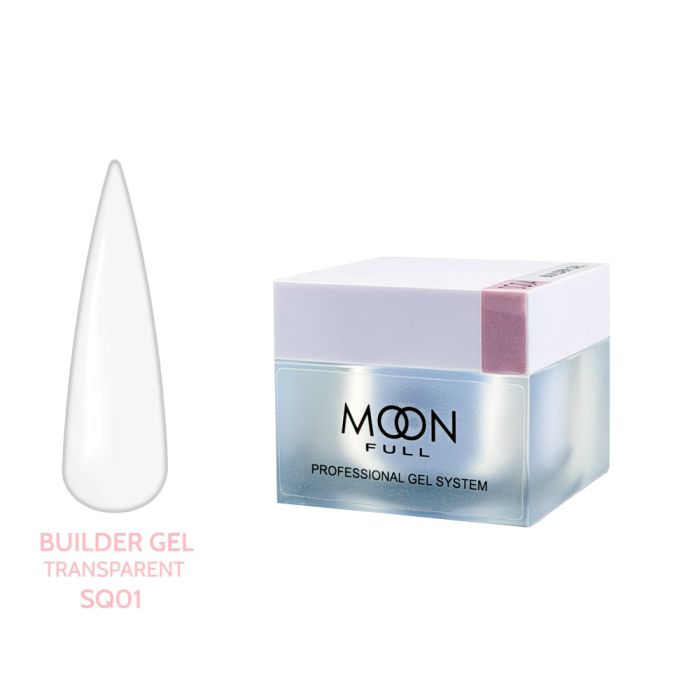 Гель для наращивания Moon Full Builder Gel №SQ01, прозрачный, 30 мл