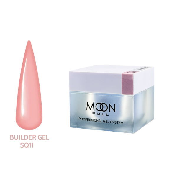 Гель для нарощування Moon Full Builder Gel №SQ11, бежево-рожевий, 30 мл