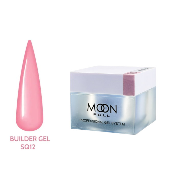 Гель для нарощування Moon Full Builder Gel №SQ12, рожевий нюд, 30 мл