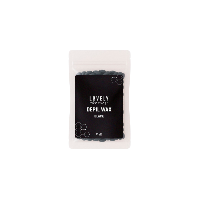 Віск у гранулах для брів та обличчя Lovely Brows Depil Wax Black, чорний, 25 г