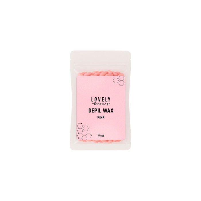 Віск у гранулах для брів та обличчя Lovely Brows Depil Wax Pink, рожевий, 25 г