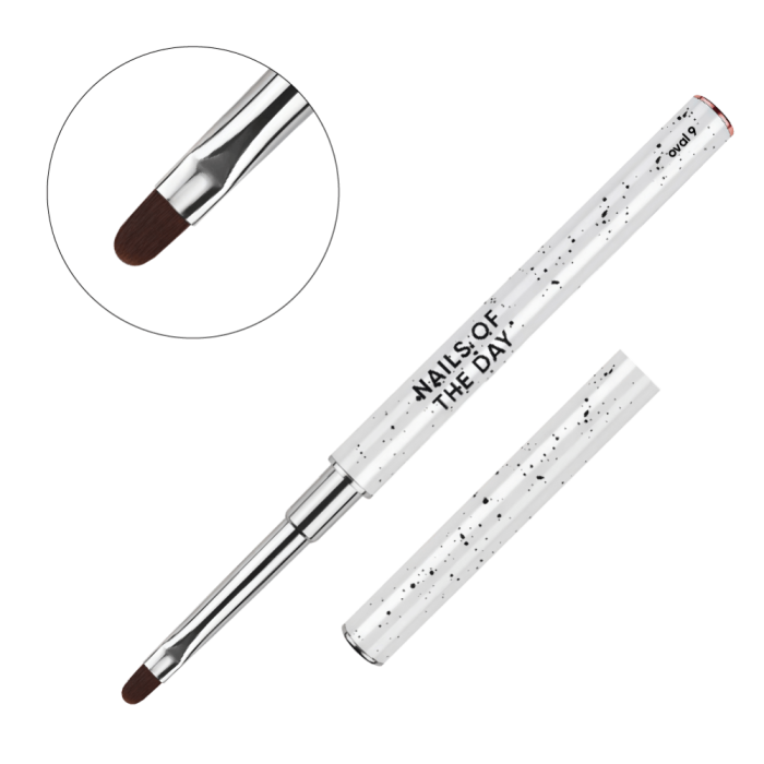 Кисть для геля NAILSOFTHEDAY Brush Oval, овал, 9 мм