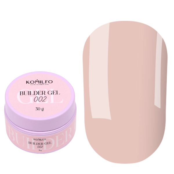 Гель для нарощування Komilfo Builder Gel №002, бежевий, 30 мл