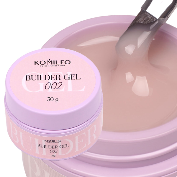 Гель для нарощування Komilfo Builder Gel №002, бежевий, 30 мл