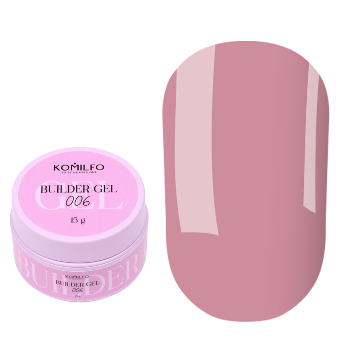 Гель для наращивания Komilfo Builder Gel №006, темный беж, 15 мл