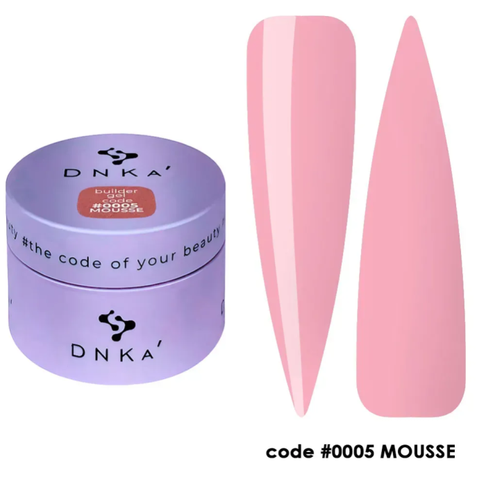 Гель для наращивания DNKa Builder Gel Mousse #0005, бежево-розовый, 30 мл