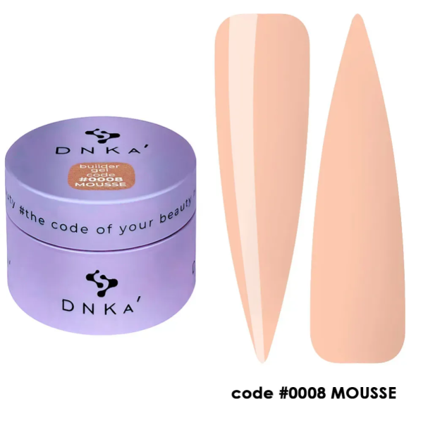 Гель для наращивания DNKa Builder Gel Mousse #0008, кремово-бежевый, 30 мл
