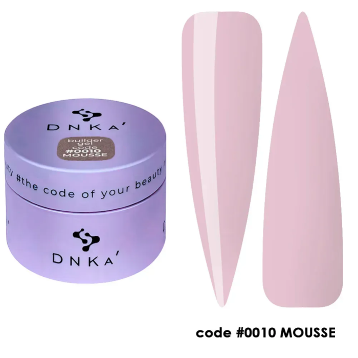 Гель для нарощування DNKa Builder Gel Mousse #0010, рожевий, 30 мл
