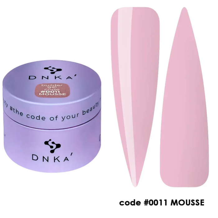 Гель для нарощування DNKa Builder Gel Mousse #0011, рожевий нюд, 30 мл