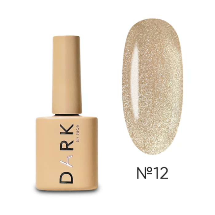 Гель-лак кошачий глаз DARK Gel Polish Cat Eye №12, бежевая, 6 мл