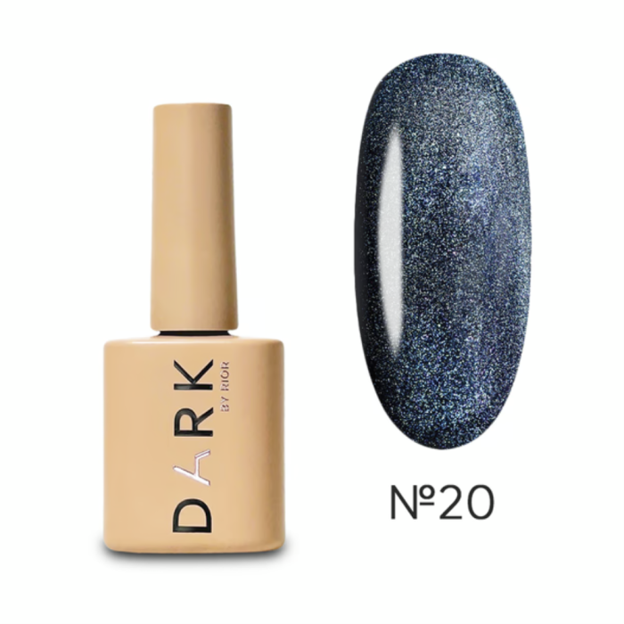 Гель-лак кошачий глаз DARK Gel Polish Cat Eye №20, бирюзово-синий, 6 мл