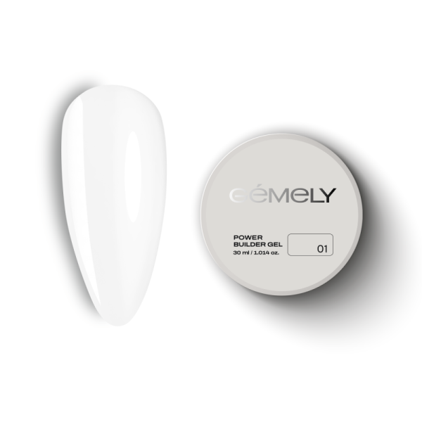 Гель для наращивания GEMELY Power Builder Gel №001, прозрачный, 30 мл