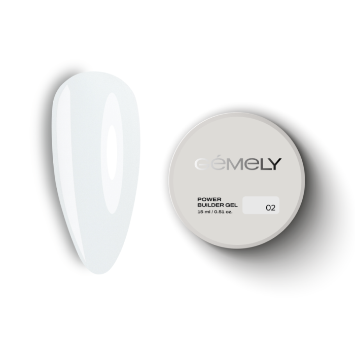 Гель для наращивания GEMELY Power Builder Gel №002, молочный, 15 мл
