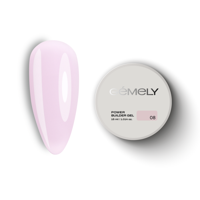 Гель для нарощування GEMELY Power Builder Gel №008, ліловий, 15 мл