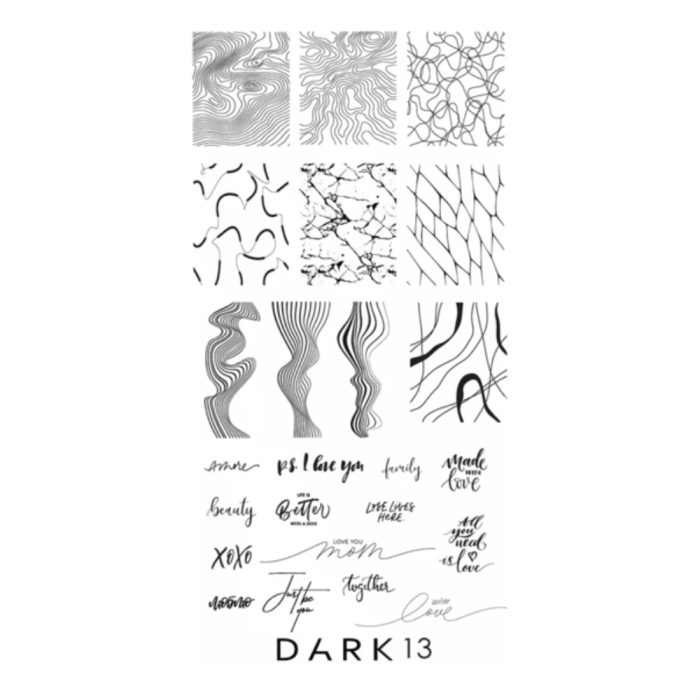 Пластина для стемпінгу DARK 13, абстракція