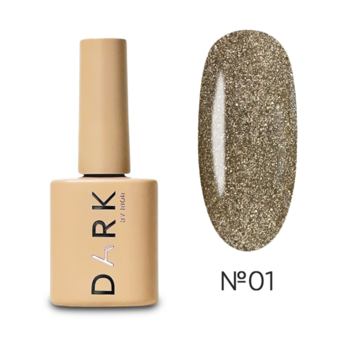 Гель-лак кошачий глаз DARK Gel Polish Night Cat №01, бежевый, 10 мл