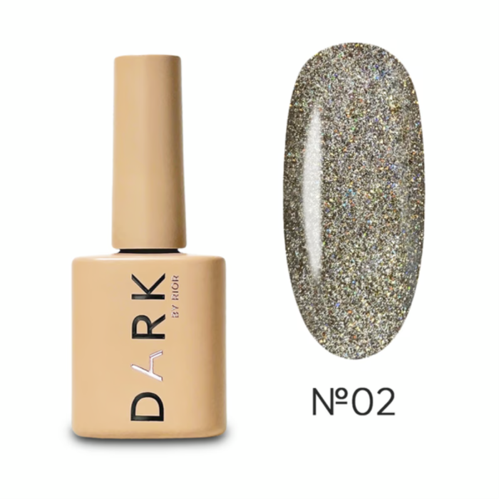 Гель-лак кошачий глаз DARK Gel Polish Night Cat №02, бежевый, 10 мл