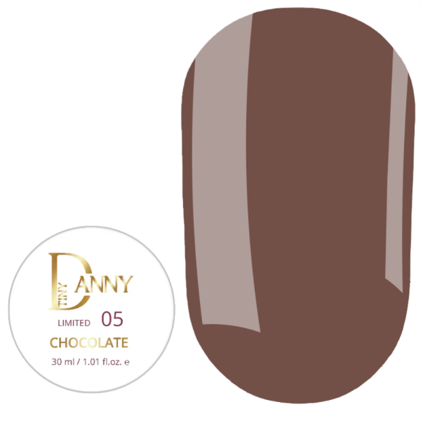 Гель для нарощування DANNY Builder Gel Chocolate №05 Limited, молочний шоколад, 30 мл