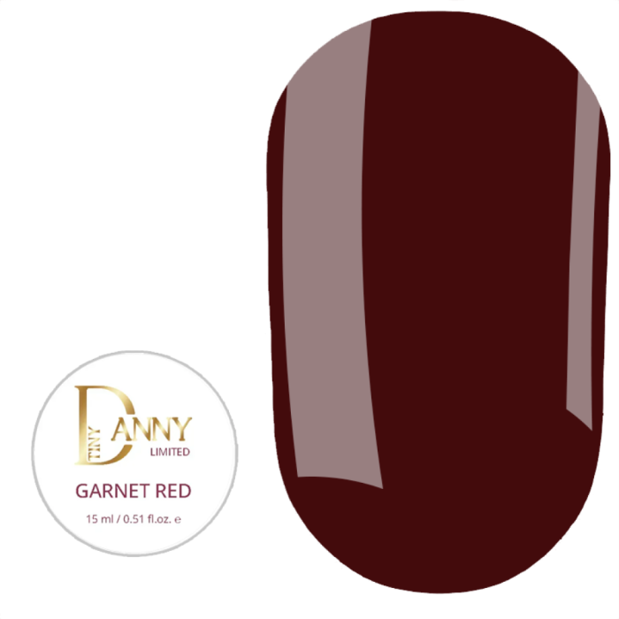 Гель для наращивания DANNY Builder Gel Garnet Red Limited, гранатово-красный, 15 мл