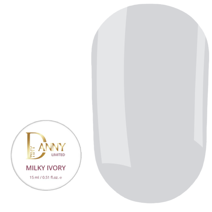 Гель для нарощування DANNY Builder Gel Milky Ivory Limited, молочно-сірий, 15 мл