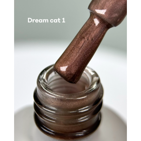 Гель-лак котяче око SAGA Professional Dream Cat №01, теплий рожево-коричневий, 10 мл