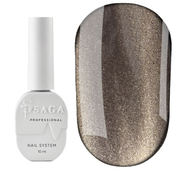 Гель-лак котяче око SAGA Professional Dream Сat №02, темний шоколад, 10 мл