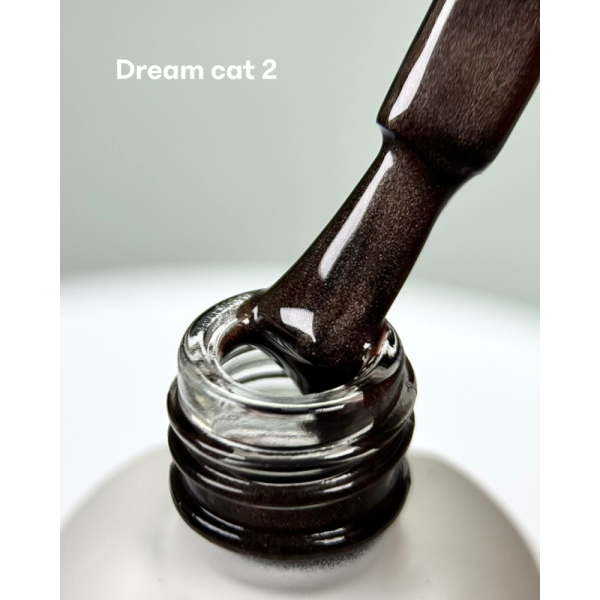 Гель-лак котяче око SAGA Professional Dream Сat №02, темний шоколад, 10 мл