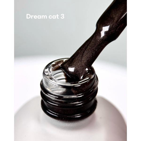 Гель-лак котяче око SAGA Professional Dream Сat №03, шоколадний з графітовим відтінком, 10 мл
