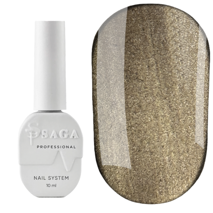 Гель-лак котяче око SAGA Professional Dream Сat №04, коричневий, 10 мл