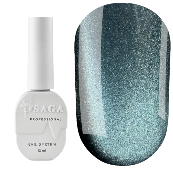 Гель-лак кошачий глаз SAGA Professional Dream Сat №08, графитово-синий, 10 мл