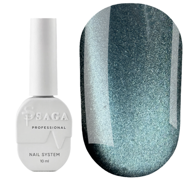 Гель-лак котяче око SAGA Professional Dream Сat №08, графітово-синій, 10 мл