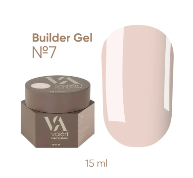 Гель для нарощування Valeri Builder Gel New №07, тілесний, 15 мл