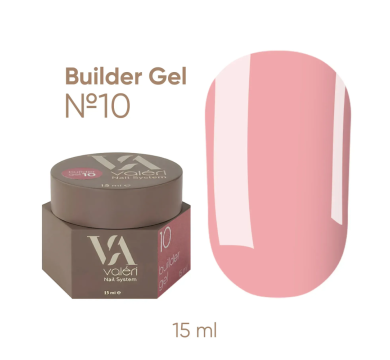 Гель для наращивания Valeri Builder Gel New №10, цветочно-розовый, 15 мл