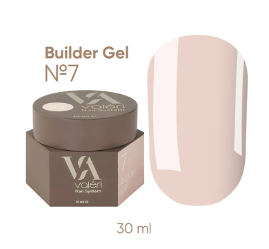 Гель для наращивания Valeri Builder Gel New №07, телесный, 30 мл