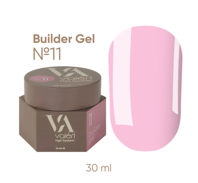 Гель для нарощування Valeri Builder Gel New №11, зефірно-рожевий, 30 мл