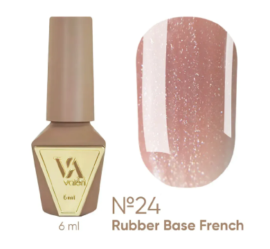 База камуфлююча Valeri Rubber Base French New №024, бежевий з мікрошиммером, 6 мл