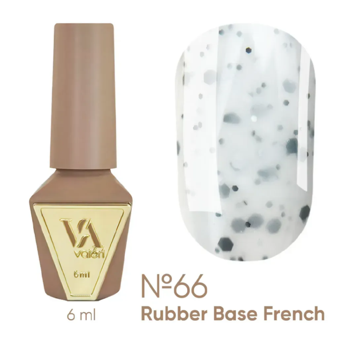 База камуфлирующая Valeri Rubber Base French New №066, молочная с камифубуками, 6 мл