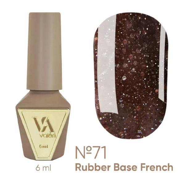 База камуфлирующая Valeri Rubber Base French New №071, коричневая с камифубуками, 6 мл