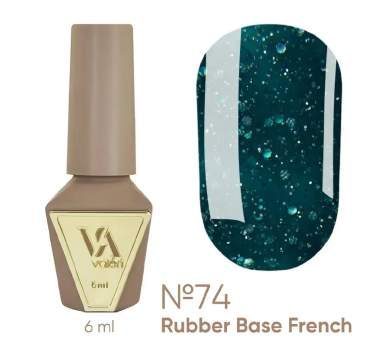 База камуфлирующая Valeri Rubber Base French New №074, изумрудный с камифубуками, 6 мл