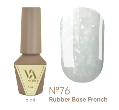 База камуфлююча Valeri Rubber Base French New №076, молочна з білою поталлю, 6 мл