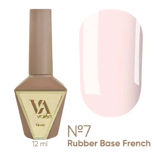 База камуфлююча Valeri Rubber Base French New №007, рожева, 12 мл