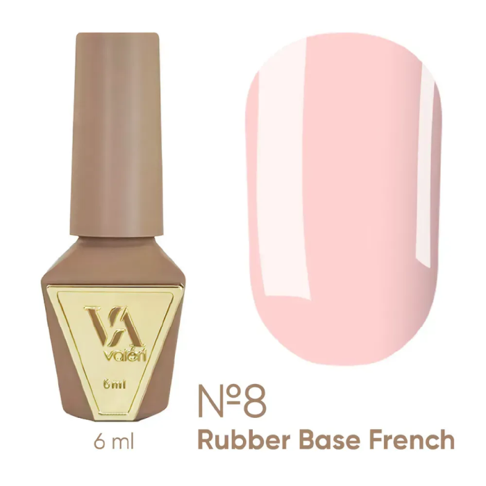 База камуфлирующая Valeri Rubber Base French New №008, нежно-розовая, 12 мл